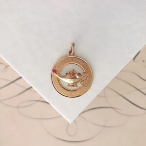 Vintage 14k Genie Lamp Charm