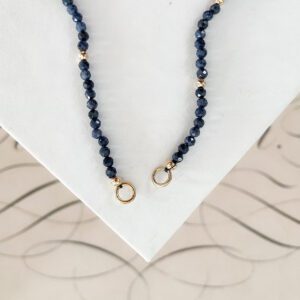 Waverly Faceted Sapphire Gemstone Beaded Necklace - Image 3