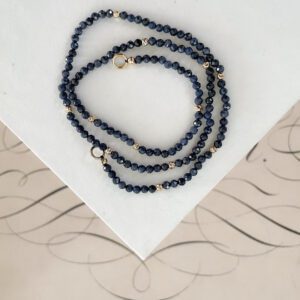 Waverly Faceted Sapphire Gemstone Beaded Necklace