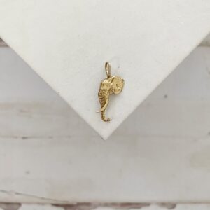 Vintage 14k Gold Elephant Head Charm Pendant